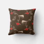 1行女性顔:抽象芸術パターン。 クッション (裏面)