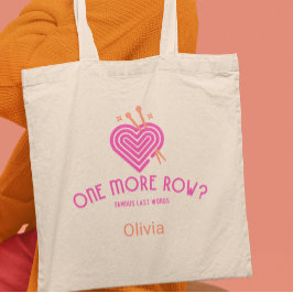 1行有名な最後の単語編み物恋人 トートバッグ