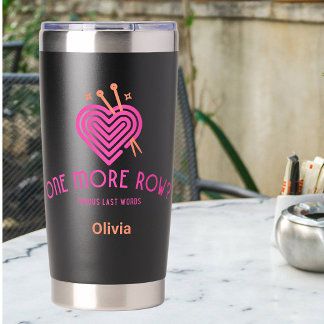 1行有名な最後の単語編み物恋人 保温保冷タンブラー