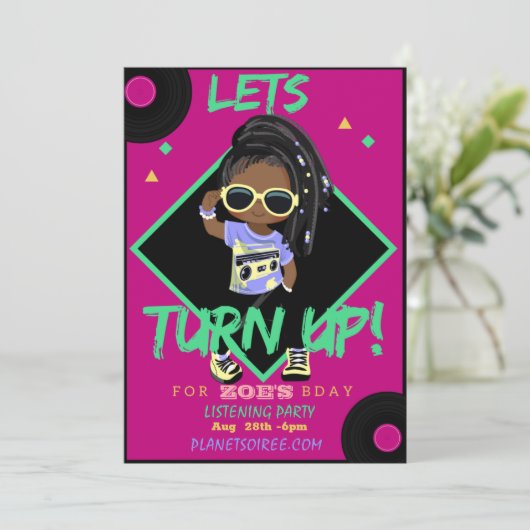 1誕生日パーティーの招待カード(女の子)を表示 (スタンド正面)