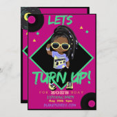 1誕生日パーティーの招待カード(女の子)を表示 (正面/裏面)