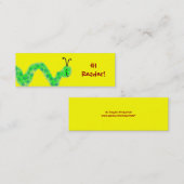 #1読者の本の虫のしおり スキニー名刺 (正面/裏面)