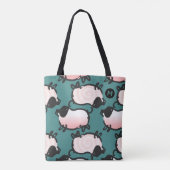 1豚ユーモアのある年2019モノグラム選択カラーバッグ トートバッグ (裏面)