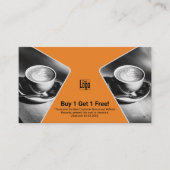 1買無料グレー黒オレンジの従業員の報酬 紹介カード (正面)