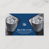 1買無料ブルーホワイトブラック従業員報酬を取得 紹介カード (正面)