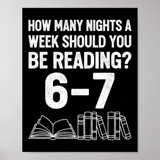 1週間に何晩本を読むべき? 6 7 M ポスター (正面)