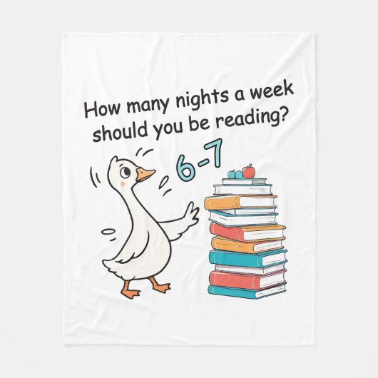 1週間に何晩読書すべき?6-7晩が正解? フリースブランケット (正面)