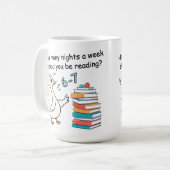 1週間に何晩読書すべき? 6~7晩 コーヒーマグカップ (正面左)