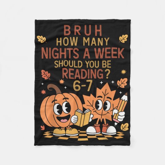 1週間に何晩67テを読むべきか フリースブランケット (正面)