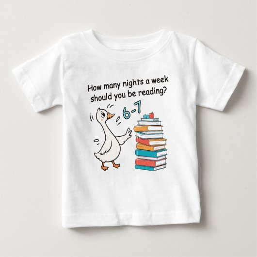 1週間に何晩6〜7冊本を読むべき? ベビーTシャツ (正面)
