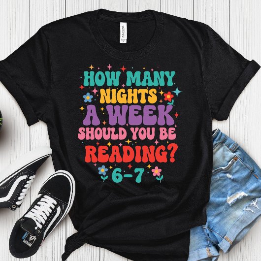 1週間のうち何晩本を読むべき？ 6〜7日 Tシャツ