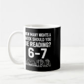 1週間のうち何晩本を読むべき？ 6 7 か月 コーヒーマグカップ (左)