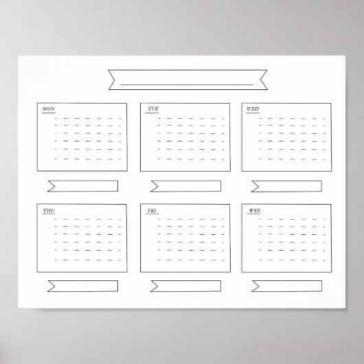 1週間プランナー ポスター (正面)