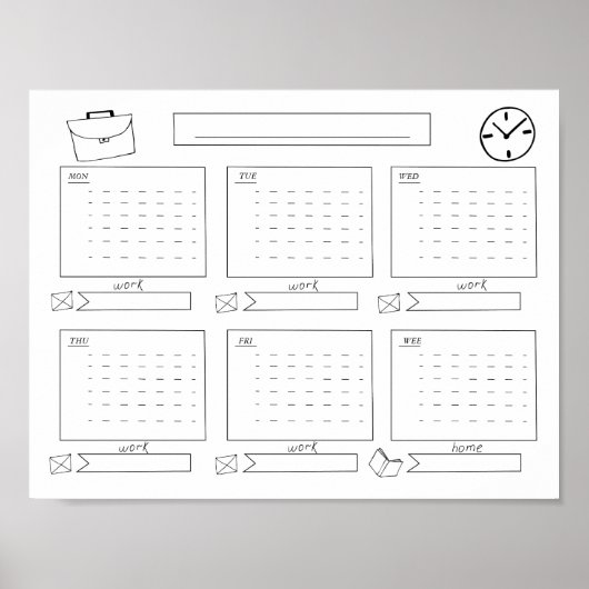 1週間プランナー ポスター (正面)