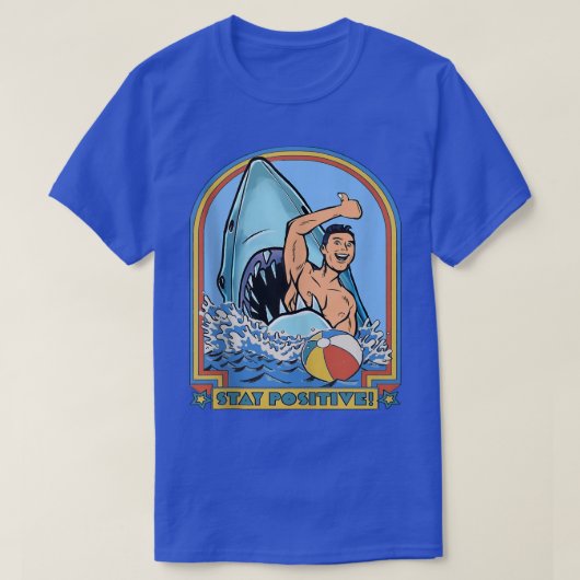 1週間素晴らしのサメの滞在前向き Tシャツ (デザイン正面)