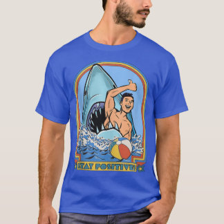1週間素晴らしのサメの滞在前向き Tシャツ