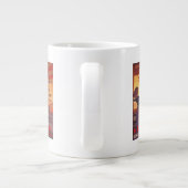 1週間素晴らしの航空-女性がポスターを貼る ジャンボコーヒーマグカップ (裏面)