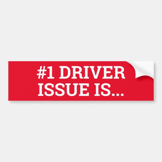 #1運転者問題は…印またはsticker/MAGNETです バンパーステッカー (正面)