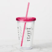 #1選手の名前でバレーボールをコーチ アクリルタンブラー (裏面)