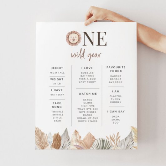 1野生のライオンのマイルストーンのポスター ポスター