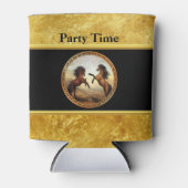 1金ゴールドフレーム馬 缶クーラー (正面)