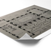 1階マンションフロアプラン ポスター (角)