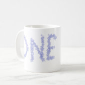 1青グリッター男モダンの子1歳 コーヒーマグカップ (正面左)