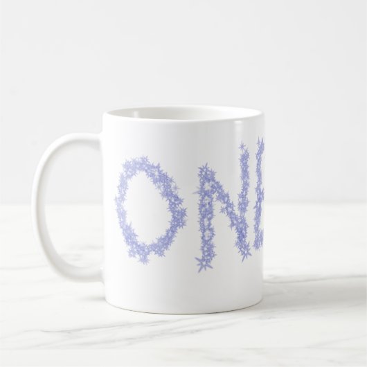 1青グリッター男モダンの子1歳 コーヒーマグカップ (左)