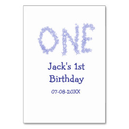 1青グリッター男モダンの子1歳 テーブルナンバー