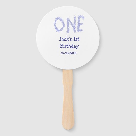 1青グリッター男モダンの子1歳 ハンドファン (正面)