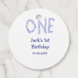 1青グリッター男モダンの子1歳 フェイバータグ