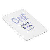 1青グリッター男モダンの子1歳 マグネット (右側)