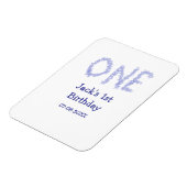 1青グリッター男モダンの子1歳 マグネット (左側)