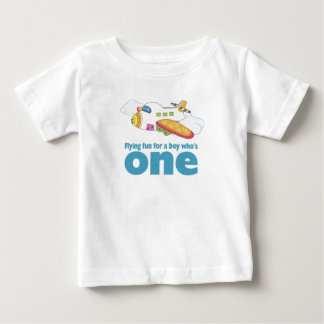 1飛んでいる歳の少年のおもしろい ベビーTシャツ