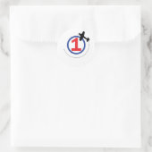 1飛行機円 ラウンドシール (バッグ)