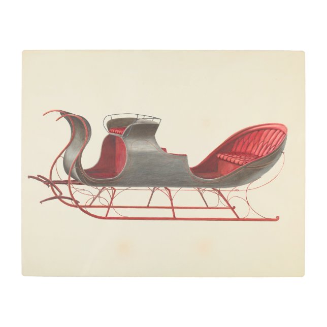 1馬オープンスリー – クリスマス メタルプリント (正面)