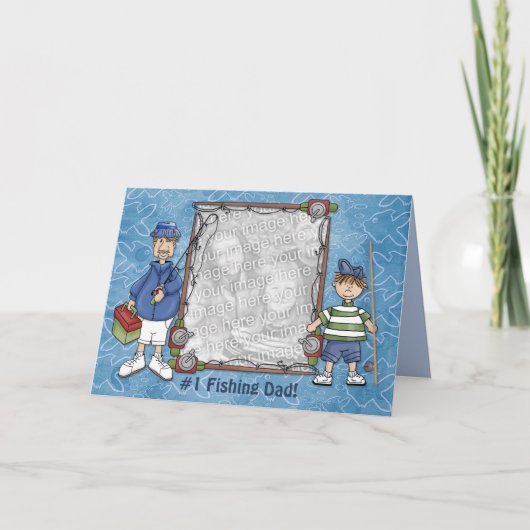 #1魚釣りのパパ カード (正面)