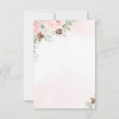 1鹿フル赤面冬鹿の誕生日感謝していあなた カード (裏面)