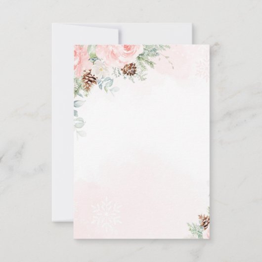 1鹿フル赤面冬鹿の誕生日感謝していあなた カード (裏面)