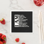 1黒人女性ことわざI am Manuel.Png スタンダードカクテルナプキン (インサイチュ)