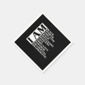 1黒人女性ことわざI am Manuel.Png スタンダードカクテルナプキン (角)