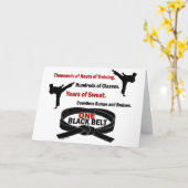 1黒帯1の空手のTシャツ及び服装 カード (黄色い花)