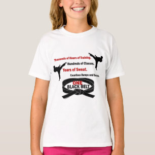 1黒帯1の空手のTシャツ及び服装 Tシャツ