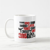 1黒帯2の空手のTシャツ及び服装 コーヒーマグカップ (左)