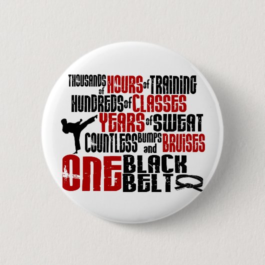 1黒帯2の空手のTシャツ及び服装 缶バッジ (正面)