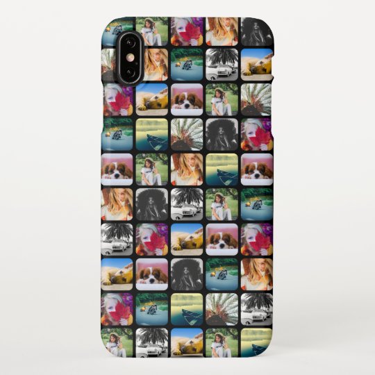 10平方フォトグリッドテンプレート丸黒枠 Iphoneケース Zazzle Co Jp