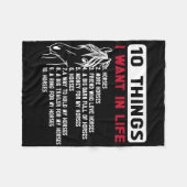 10おもしろいもの私は人生の馬の中で望んおもしろいだ数秒 フリースブランケット (正面(横))