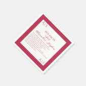 10おもしろいファクト新婚カップルモダンVivaマゼンタ スタンダードカクテルナプキン (角)