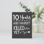 10おもしろい年結婚結婚 ポストカード (スタンド正面)