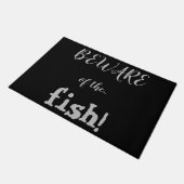 10おもしろい.珍しい魚に気を付け警告なさい ドアマット (アングル)